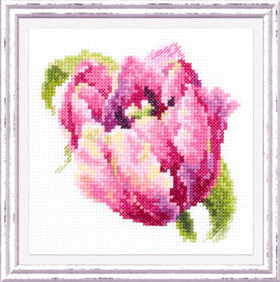 Borduurpakket Roze Tulp - Chudo Igla