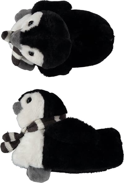 Apollo Dieren pantoffels Pinguin - kinderen - zwart - kindersloffen - maat 33-34