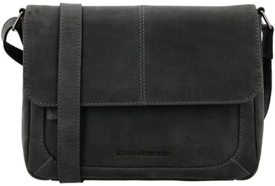 Hide & Stitches Schoudertas met Overslag Idaho Zwart