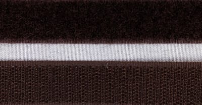 gekleurd klittenband donkerbruin - 4000 bruin - innaaibaar of inlijmbaar - 0,5 m x 2,5 cm -  klitteband - 25 mm