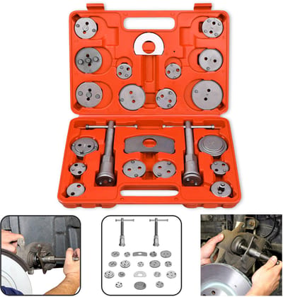 Froadp 23-delige remzuigerterugsteller Remmenset Zuigerterugsteller Reparatieset Universele auto-terugsteller Remklauwzuiger Toolkit Spindel