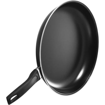 Ronde Koekenpan Draagbare Handgreep Anti-aanbaklaag Platbodem Koekenpan voor Gasfornuis Inductiekookplaat 20cm / 7.9in gray