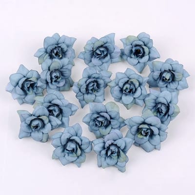 Dailygoods- Kunstbloemkoppen 40 stuks - Zijde Rozenkoppen - Bruiloftdecoratie - Feestdecoratie - DIY Knutselmateriaal - Diameter 4,5 cm - Kunstrozen