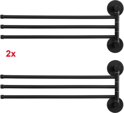 Auralum Max Luxe Ultra Slim Bidet Opzetstuk voor Toiletbril - Met 2 Sproeikoppen - Instelbare waterdruk -Eenvoudig te Installeren - Voor Anale en Intieme Reiniging - Universeel - Wit&Zwart