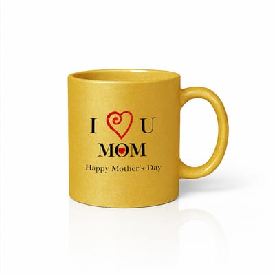 I Love You Mom Koffiemok - Moederdag Cadeau 2026 - Luxe Goud - 330ml