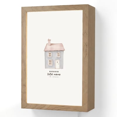 Lichtblauw - Huisje - Mama - Tekst