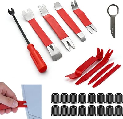 Interieur Tool Set - Panel Verwijderaars - Auto Reparatie - 25 Delige Set - Diverse Maten - Grijs
