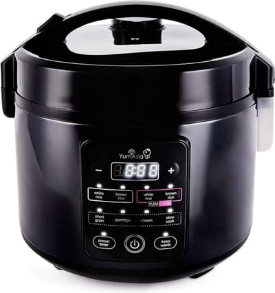 Multifunctionele Rijstkoker – Met Stomer – Slowcooker – Slimme Mechanische Multicooker – Duurzaam – 1L – Zwart