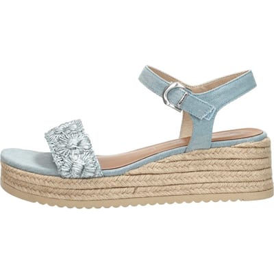 Tamaris Sandalen Touwzool Sandalen Touwzool - Licht blauw - Maat 42