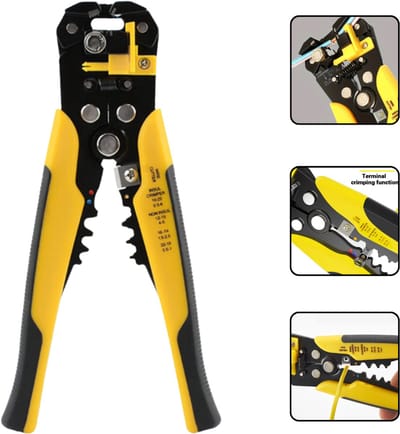 3-in-1 Automatische Draadstripper – Crimper Kabelschaar & Striptang – Krimptang voor Kabels 0,2 t/m 10 mm – Ergonomisch Handgereedschap