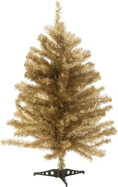 J-Line kerstboom - kunststof - goud - small