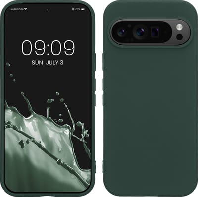 kwmobile telefoonhoesje geschikt voor Google Pixel 9 / Pixel 9 Pro - Hoesje voor smartphone - Back cover in mosgroen