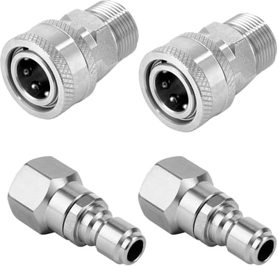 Dailygoods - Hogedrukreiniger Quick Connect Set - 4 Stks M22 naar 3/8" Fittings Kit