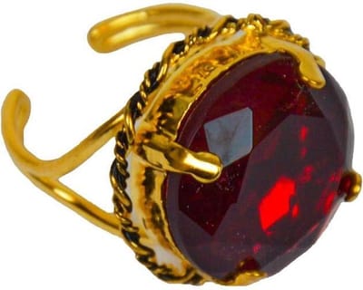 Sinterklaas Ring - Rond Model - Verstelbaar - Rood-Goud