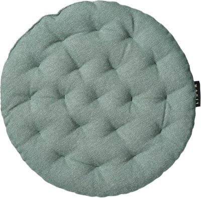 Linum Pepper Elegant Round Seat Cushion Diameter 37 cm 100% Cotton Machine Washable Dark Grey Turquoise