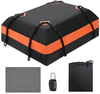 Allero Waterdichte autodakkoffer - Dakkoffer opvouwbaar - Dakkoffer tas - Reizen - Vakantie - Zwart - PVC - H45xL112xB86