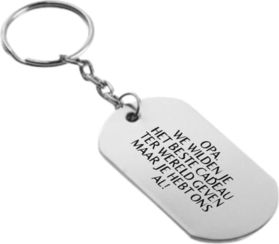 Akyol - opa, we wilden je het beste cadeau ter wereld geven. maar je hebt ons al sleutelhanger - Opa - de liefste opa - verjaardagscadeau - verjaardag - cadeau voor opa - cadeau - kado - geschenk - gift - opa artikelen - 54 x 29mm