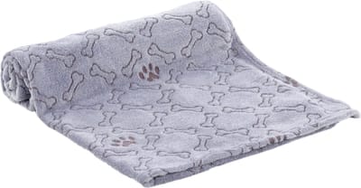Flamingo Marva - Deken Honden-katten - Fleece Deken Marva Grijs Bot/poot 70x100cm