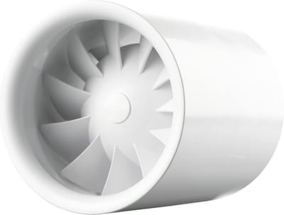 Stille Ventilator voor Afzuiging met Ø 125 mm Aansluiting