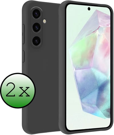 Hoesje 2 Stuks - Geschikt voor Samsung Galaxy A36 - Sterk & Shockproof - Case Siliconen - Back Cover - Telefoon Hoes - Zwart