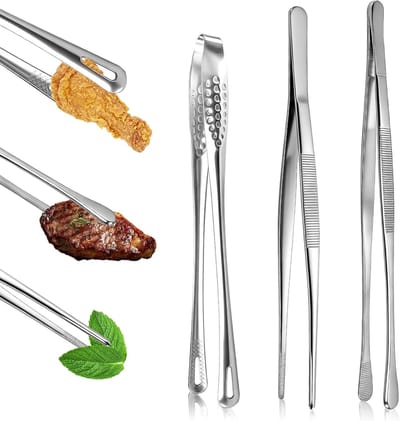 Kooktang van RVS voor het gemakkelijk oppakken van voedsel, ideaal voor barbecue en koken