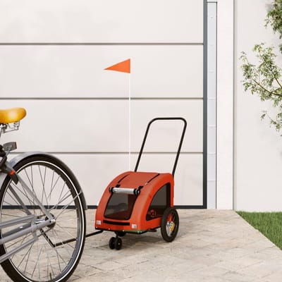 Fietsaanhanger Huisdier - Transportkar Hond - Veilig Vervoeren - Waterdicht Dak - 125 cm Lengte - Oranje