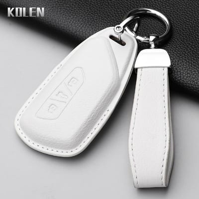 Leren Autotoetsenhouder Cover Shell Voor Vw Volkswagen Golf 8  Skoda Octavia A8  Seat Leon Mk4 Beschermde Sleutelhanger Tas