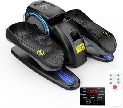 Elliptische Trainer - Hometrainer Onder Bureau - Been Training - Fluisterstille Motor - 15 Snelheden - Grijs