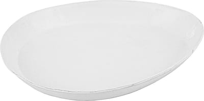 HomeBound by KY | Tray organisch hammered wit | 16x12x1cm | tray wit organisch hammered