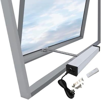Automatische Raamopener - Elektrische Vensteropener - Ventilatie Kas - Met Regensensor - 500 mm - Zilver