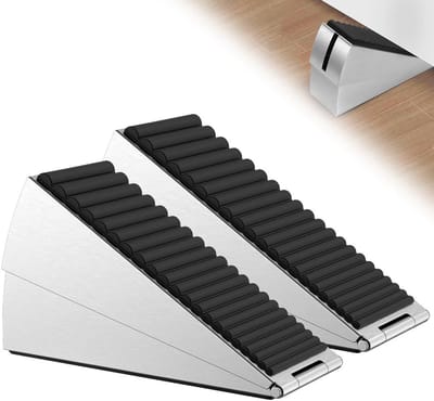 Set van 2 Deurstoppers - Verstelbare, Antislip Rubberen Wedge voor Thuis en Kantoor, Geschikt voor Alle Oppervlakken