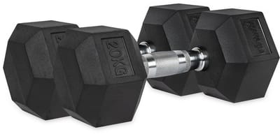 VirtuFit Hexa Dumbbell Pro Set - 2 x 20 kg - Hexagon Dumbbell - Krachttraining - Set van 2