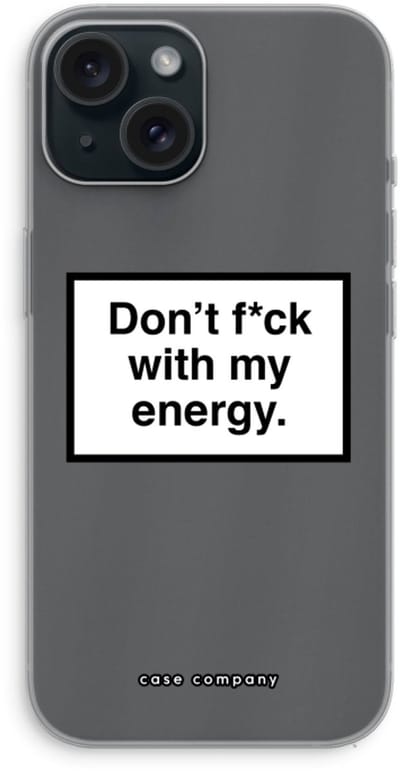 Case Company® - Hoesje geschikt voor iPhone 15 hoesje - My energy - Soft Cover Telefoonhoesje - Bescherming aan alle Kanten en Schermrand