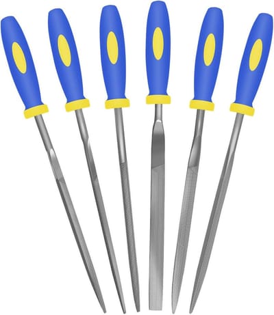 Mini Naaldvijlset - Precisie Vijlen - Gedetailleerd Werk - 6-delige Set - 15 cm - Zwart