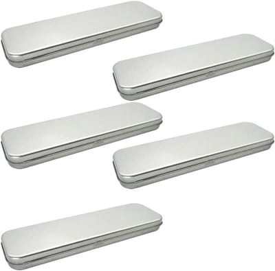 Dailygoods- Pennenetui 5 x Metalen - Inklapbaar Blikje
