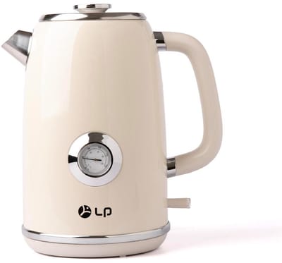Namajunas - Waterkoker - Inhoud 1.7 L - RVS - Elektrische Waterkoker - Warmhoudfunctie - Retro - Wit