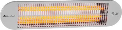 Blumfeldt Blum Gold Bar 2000 Swing heater - Infrarood terrasverwarmer met afstandsbediening - Wand- of plafondmontage - 2000 W - Geschikt voor buiten - Zilver