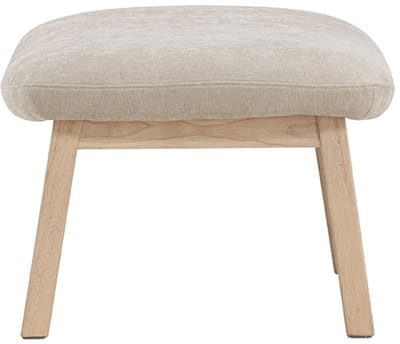 Rile poef beige, whitewash.