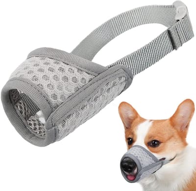 Dailygoods- Hondenmuilkorf Zacht - Lichtgewicht Mesh - Humane Muilkorf - Voor Kleine/Middelgrote/Grote Honden - Effectieve Gedragstraining - Ademend Materiaal - Snuit