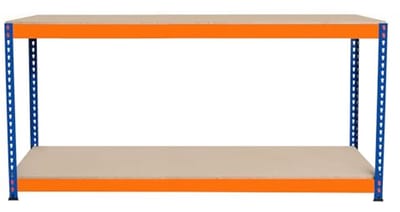 Robuuste Werkbank voor Garage - 180x45x90cm, 300kg per Plank, Schroefloze Montage, Verstelbare Indeling