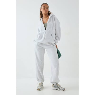 Dames Dsgn Studio Petite Oversized Jogger Met Omgeslagen Boord | Asgrijs | Maat: XS