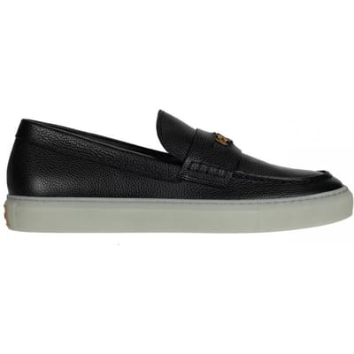 Mocassins en Cuir Italien Roberto Cavalli Nouveau Willer - Taille: 42 gray