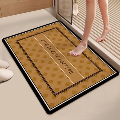 Badkamervloermat Absorberende Diatomeeënaarde Pad Badkamer Deuropening Antislip Voetmat Deurmat Toilet High-end Retro 40 * 60CM