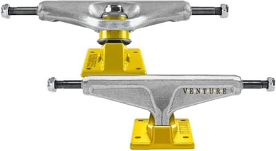 Skateboard Trucks 5 inch Gepolijst Geel Ideaal voor Deck 7.4 tot 8 inch
