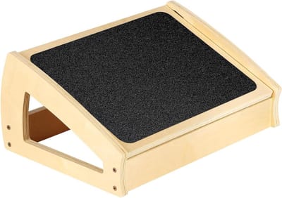 Voetensteun Bureau - Ondersteuning Voeten - Comfortabel Zitten - Verstelbare Hoogte - 42 x 28.5 cm - Houtkleur