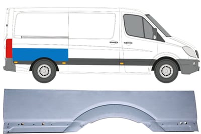 Reparatiepaneel achter spatbord grote voor Mercedes Sprinter 2006-2018 / Rechts