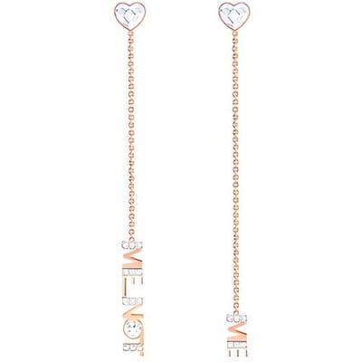 Boucles d'oreilles Swarovski Melt Your Heart Romantiques Ludiques Boucles d'oreilles Femme Blanc 5446016 White white