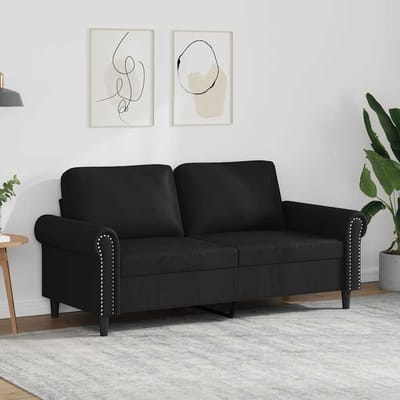 vidaXL - Tweezitsbank - 140 - cm - kunstleer - zwart