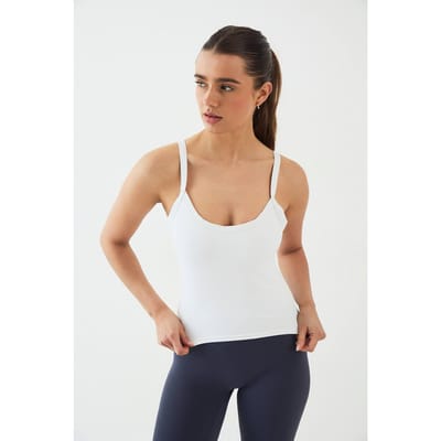 Dames Dsgn Studio Ultra Sculpt Dikke Binding Vest Top | Wit | Maat: XL