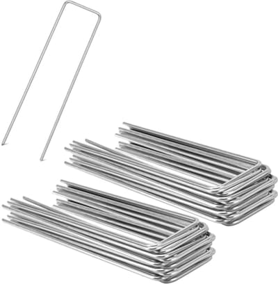 30 Stalen Grondankers voor Onkruiddoek en Camping - 150 x 25 x 3 mm